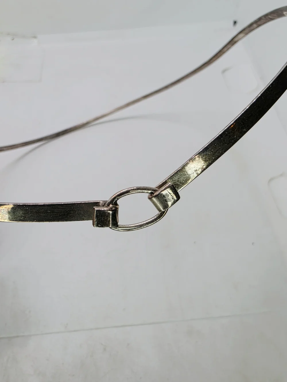 Vintage Sterling Silver 925 Mexico Open Cuff Neck Choker Collar Minimal Necklace